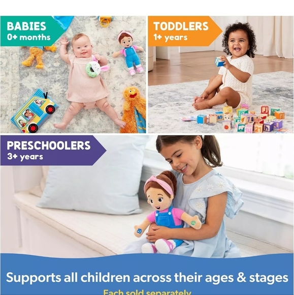 Ms. Rachel Official Herbie Huggable Lovey, Double Sided, Machine Multicolor - Picture 5 of 7